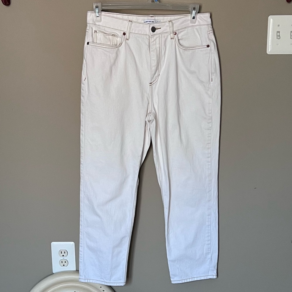 Elizabeth and James Cream Ankle Jeans size 12